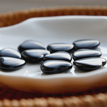 Polished Black Obsidian Heart With Poem Card, 4 of 5