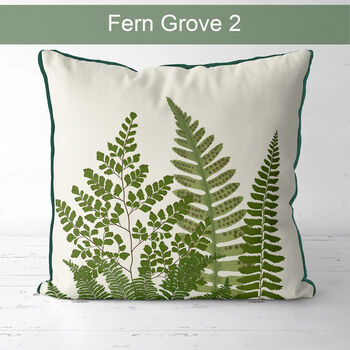 Fern Grove Green Botanical Cushion Collection, 5 of 7