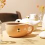 Dusky Pink Floral Bee Ceramic Teapot And Cup Set, thumbnail 6 of 12