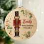 Personalised Christmas Nutcracker Wooden Bauble, thumbnail 4 of 5