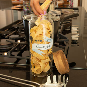 Personalised Favourite Pasta Glass Storage Jar, 3 of 11