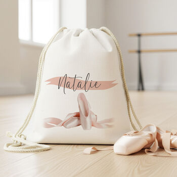 Personalised Canvas Ballet Bag, Custom Dance Carryall For Performers, 3 of 4