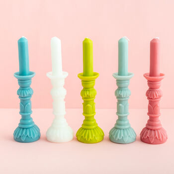 Colourful Decorative Candlestick Candle, 3 of 12