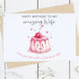 Personalised Happy Birthday Wife Cherry Card, thumbnail 2 of 2