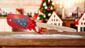 Personalised Christmas Silicone Spatula Festive Baking, 10 of 10