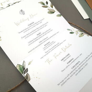 Eucalyptus Wedding Invitations Sample, 6 of 10