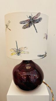 Mulberry 24cm Recycled Handmade Glass Table Lamp, 2 of 4