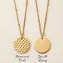Hammered Disc Hidden Message Necklace, thumbnail 7 of 11