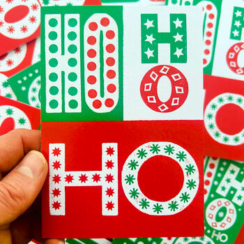 Ho Ho Ho Christmas Card, 3 of 6