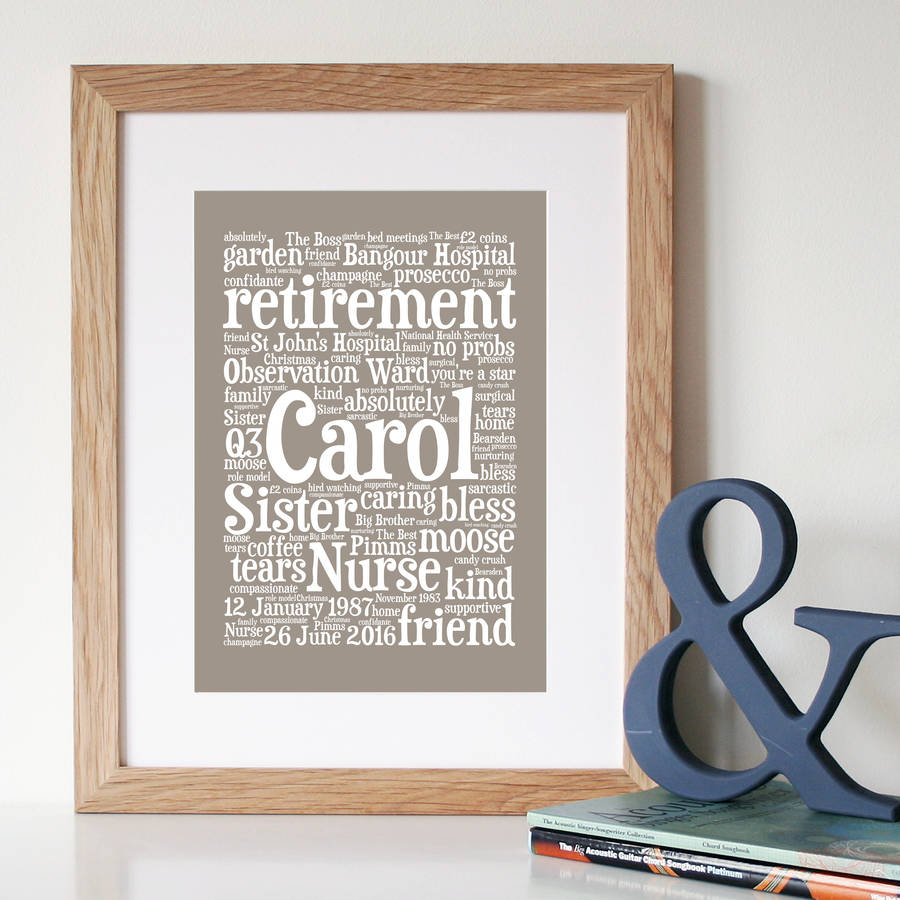 personalised word art print by hope and love | notonthehighstreet.com