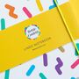 Rainbow Notebook |Elastic Enclosure |Sprinkles Pattern, thumbnail 2 of 7