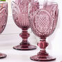 Set Of Four Embossed Coloured Wine Goblets, thumbnail 6 of 8
