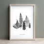 Personalised Fern Forest Monoprint Fine Art Print, thumbnail 5 of 6