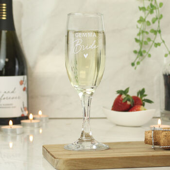 Personalised Bride Flute Glass, 2 of 4