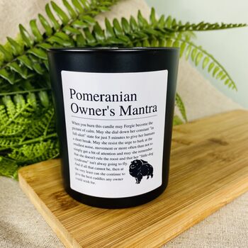 Fun Personalised Pomeranian Owner's Affirmation Candle, 4 of 11
