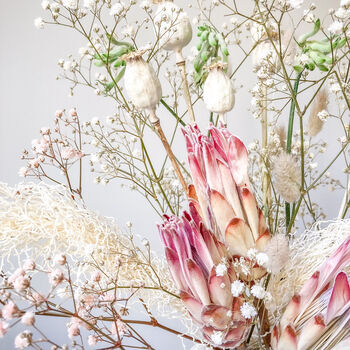 Gypsophila And Protea Pink Bouquet 'Sugar Lu', 4 of 6