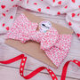 Pink And Hear Print Baby Bow Headband Bundle Gift Set, thumbnail 5 of 5