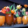 Evita Glass Vase Set Salmon, thumbnail 6 of 8