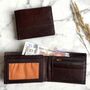 Men's Brown Leather Wallet With Rfid Protection, thumbnail 1 of 3