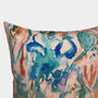 Abstract Floral Velvet Cushion, Blush, thumbnail 2 of 5