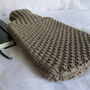 Cashmere Hand Knit Hot Water Bottle In Chocolate Brown, thumbnail 2 of 4