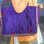 Large Sari Market Tote Bag, Cotton Canvas Lining, thumbnail 7 of 8