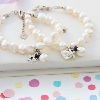 Pearl And Birthstone Christening Bracelet, 2 of 12