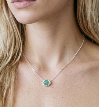 Enso Amazonite And 925 Sterling Silver Necklace, 3 of 5