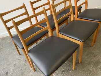 Six Mid Century Dining Chairs By Schreiber Furniture, 9 of 10