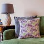 Pine Lanterns Patterned Fringe Cotton Cushion, thumbnail 5 of 8