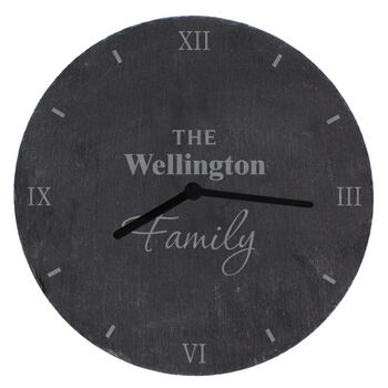 Personalised Family Slate Clock, 5 of 5