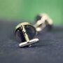 Personalised 60th Birthday Hidden Message Cufflinks Silver Plated, thumbnail 3 of 6
