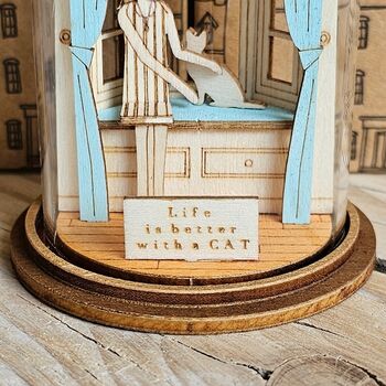 Life Is Better With A Cat Cloche Figurine, 2 of 2