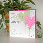 Heart Balloon Auntie Birthday Card, thumbnail 2 of 4