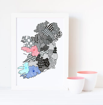 Personalised Map Of Ireland Print, 4 of 7