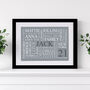 Personalised 21st Birthday Word Art Print, thumbnail 6 of 12