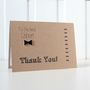 Personalised 'Thank You' Usher Bow Tie Wedding Day Card, thumbnail 4 of 6