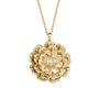 Rotating Peony Flower Gold Pendant, thumbnail 1 of 5