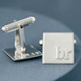 Sterling Silver Personalised Monogram Cufflinks, thumbnail 1 of 12