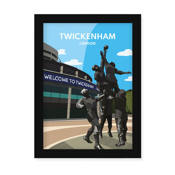 Twickenham Rugby Stadium London Framed Print, 6 of 6