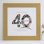 Personalised Ruby Wedding Anniversary Collage, thumbnail 5 of 11