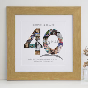Personalised Ruby Wedding Anniversary Collage, 5 of 11