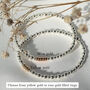 Sterling Silver 925 Milestone 30 40 50 60 70 80 90 Yellow Rose Gold Bead Birthday Bracelet, thumbnail 2 of 9