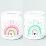 Personalised Rainbows Ceramic Money Box, thumbnail 1 of 12