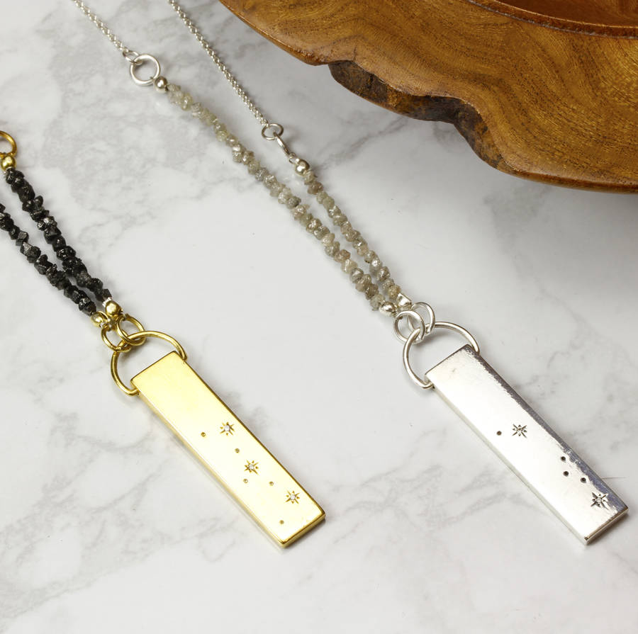 zodiac constellation necklace diamond