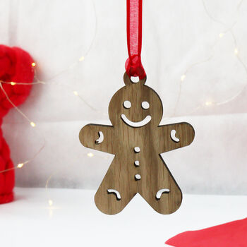 Cute Gingerbread Person Tree Decoration, 6 of 9