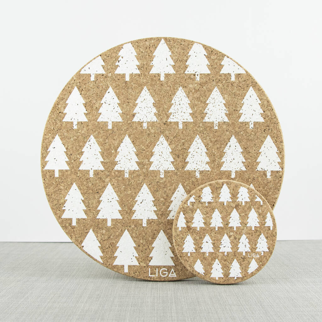 Cork Placemats And Coasters Trees By LIGA