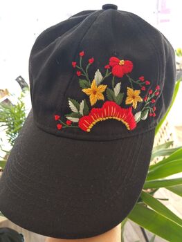 Hand Embroidered Baseball Cap, 4 of 5