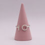 T Bar Silver Beaded Wire Ring, thumbnail 2 of 5
