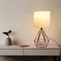 Bedside Desk Table Lamp With Diamond Hollow Base, thumbnail 4 of 7
